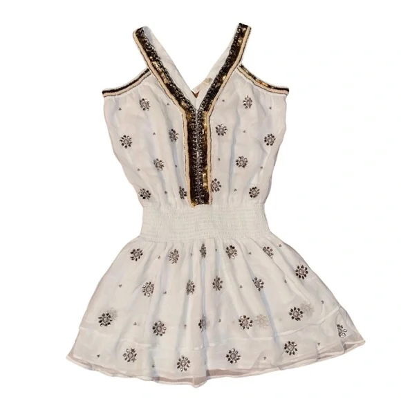 Ramy Brook Embellished Sleeveless Mini Dress - Picture 1 of 5